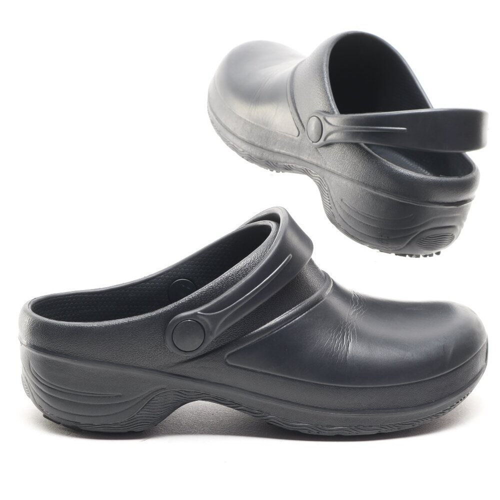Easy Works by easy street Rubber Mules Clogs Women 7 Black